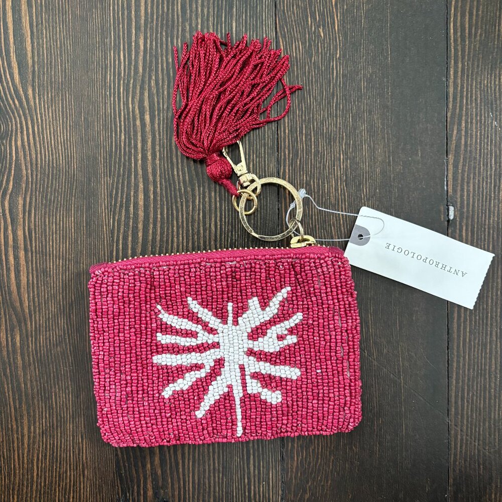 Anthropologie Beaded Coin Pouch, Summer Collection